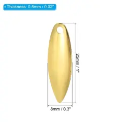 Unique Bargains Bright Finish DIY Willowleaf Bait Making Fishing Lure Blades 50 Pcs