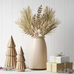 4pc Christmas Pick Set Champagne 2 Mixed Leaves Picks 2 Hard Needle - Wondershop&trade;