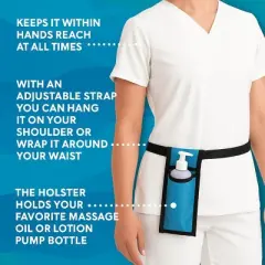 Royal Massage Single Adjustable Massage Oil/Lotion Holster - Bottle Not Included