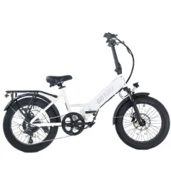GOTRAX Adult F2 20" Step Through Electric Folding Bike - White