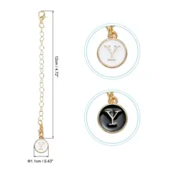 Unique Bargains Letter Accessories for Stanley Tumbler Cup Initial Name ID Personalized Charm 2 Pcs Y