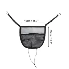 Unique Bargains Dog Car Barrier with Elastic Mesh 15.7"x13.7" Black 1 Pc