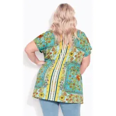 Women's Plus Size Selina Scarf Tunic - turquoise | AVENUE