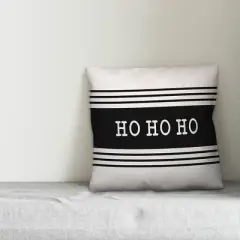 Creative Products Ho Ho Ho Farmhouse Stripe 20x20 Indoor / Outdoor Pillow