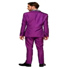 Suitmeister Men's Party Suit - Zebra Purple - Purple - Size: S