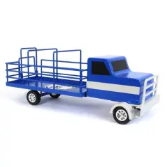 Little Buster Toys 1/16th Metal Blue Cattle Truck with Black Wheels 500224