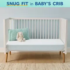 Sealy OMNI-Breathe Breathable & Sustainable Foam Crib Mattress PVC-Free - White