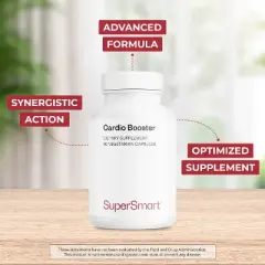 SuperSmart Cardio Booster - with Taurine, CoQ10, Potassium, Phytosterols - Optimized Supplement | Non-GMO & Gluten Free - 90 Vegetarian Capsules