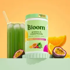 BLOOM NUTRITION Greens and Superfoods Powder - Orange Passion Fruit - 5.39oz/25 Servings