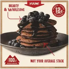 Kodiak Protein-Packed Power Cakes Dark Chocolate Flapjack and Waffle Mix, 18 oz Box (Pack of 2)