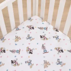 Disney Baby Mickey Mouse and Friends Fitted Crib Sheet