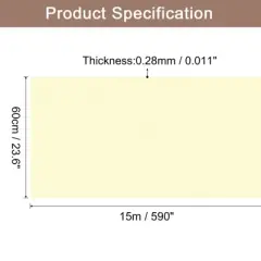 Unique Bargains Wallpaper, Peel and Stick Wallpaper Contact Paper Solid Color Vinyl Self-Adhesive Wall Paper Decorative Khaki Yellow 590" x 23.6"