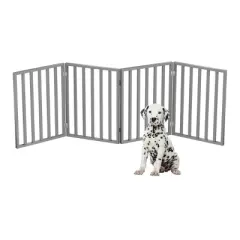 Pet Adobe 4-Panel Freestanding Pet Gate &ndash; Gray