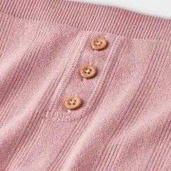 Grayson Collective Baby Girls' Solid 2pc Top & Bottom Set - Pink