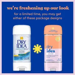 Dry Idea Gel Deodorant & Antiperspirant - Unscented & Hypoallergenic For Sensitive Skin - 3oz