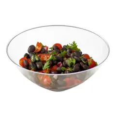 Smarty Had A Party 32 oz. Solid Clear Organic Round Plastic Bowls - 25 pcs