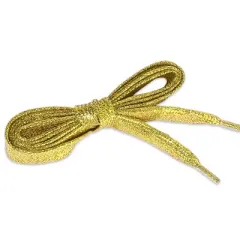 INSPIRE CHIC Polyester Regular Flat Glittering Shoelaces 0.43inches Width 1 Pair (2 Pcs)