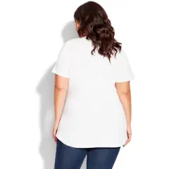 Women's Plus Size  Graphic Print Top - white star | AVENUE