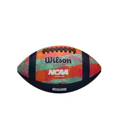 Wilson NCAA Statement Jr Football - Orange/Navy: Junior Size Rubber Shell