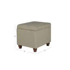 Storage Ottoman Tan - HomePop
