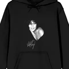 Whitney Houston "The Voice" Adult Black Graphic Hoodie