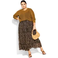 Women's Plus Size Amelia Sweater - dark gold | CITY CHIC