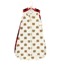 Hudson Baby Cotton Long-Sleeve Wearable Sleeping Bag, Sack, Blanket, Brown Bear Sleeveless