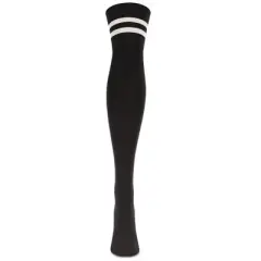 Memoi Top Stripe Cashmere Blend Over The Knee Warm Socks