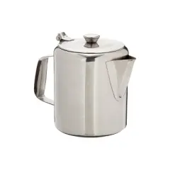 Winco Short Spout Beverage Server / Coffee Pot, Stainless Steel