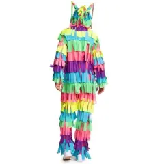 Tipsy Elves Men's Pinata Halloween Costume - Rainbow Colored Funny Halloween Costume Jumpsuit