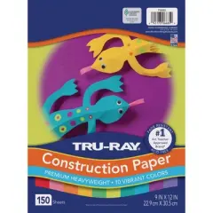 Tru-Ray&reg; Construction Paper, Heavyweight, 10 Vibrant Colors, 9" x 12", 150 Sheets