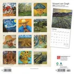 Browntrout 2024 Wall Calendar 12"x12" Vincent van Gogh Foiled