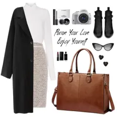 Laptop Bag for Women, 15 inch Laptop Tote Bag Vintage Work Bags for Women Computer Bag