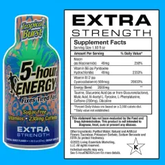 5 Hour Energy Shot Extra Strength - Tropical Burst - Single Shot