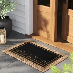 1'6"x2'6" 'Welcome' Embossed Doormat Black - Threshold&trade;