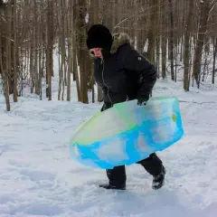 Emsco ESP 48" Day Glow Sno Cruiser Toboggan TwoRider Sled - Neon Tie-Dye