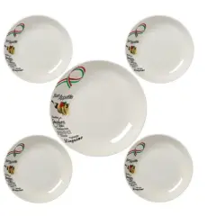 Lorren Home Trends Buon Appetito 5 Piece Porcelain Pasta Set