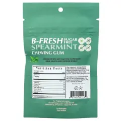 B-Fresh Chewing Gum, Sugar Free, Spearmint, 25 Pieces (50 g)