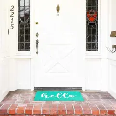 Natural Coco Coir Door Mat 17"x30", Hello Welcome Front Doormat Non Slip Rug for Home Indoor Outdoor Entrance