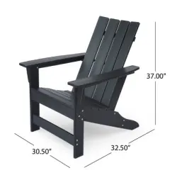 CAVINAS Wood Outdoor Folding Adirondack Chair, Portable Chairs for Adults, All-Weather Outdoor Seating with Slat Design, Rustic Modern Patio Chair