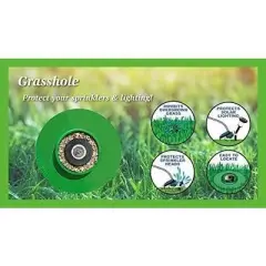 GRASSHOLE - Sprinkler Head Protection Sprinkler Donut, Lawn Sprinkler Guard, Plastic Donuts for Sprinkler Heads (10 Pack)