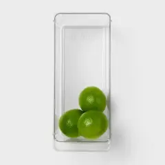 Small Narrow Fridge and Pantry Organizer Bin - Brightroom&trade;: Clear Kitchen Storage, Freezer-Safe, 10.5" Depth