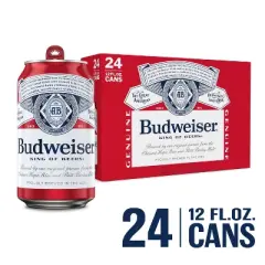 Budweiser American Lager Beer - 24pk/12 fl oz Cans