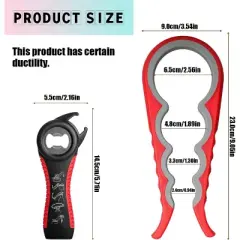 Maison 5 in 1 Multi-Function Jar & Bottle Opener: Non-slip Rubber Gripper Easy Pad Twist, Ideal for Arthritic or Weak Hands.