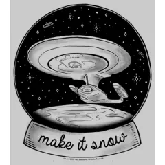 Men's Star Trek: The Next Generation USS Enterprise Captain Picard Make It Snow Sweatshirt