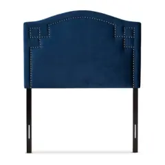 Twin Aubrey Velvet Headboard Blue - Baxton Studio