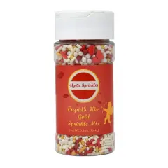 Mystic Sprinkles Cupid's Kiss Gold Sprinkle Mix 3.3oz Bottle