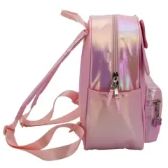 My Melody Big Face Cosplay Mini PU Backpack Purse, Shoulder Bag with Epoxy Filled Metal Bow Charm, 10.5 Inch, Adjustable Straps, Faux Leather