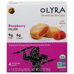 Olyra Breakfast Biscuit Raspberry Filled -5.3 oz (Case of 6)