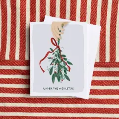 Winter/Holiday Greeting Card Pack Sets (3 ct) Under The Mistletoe by Ramus & Co